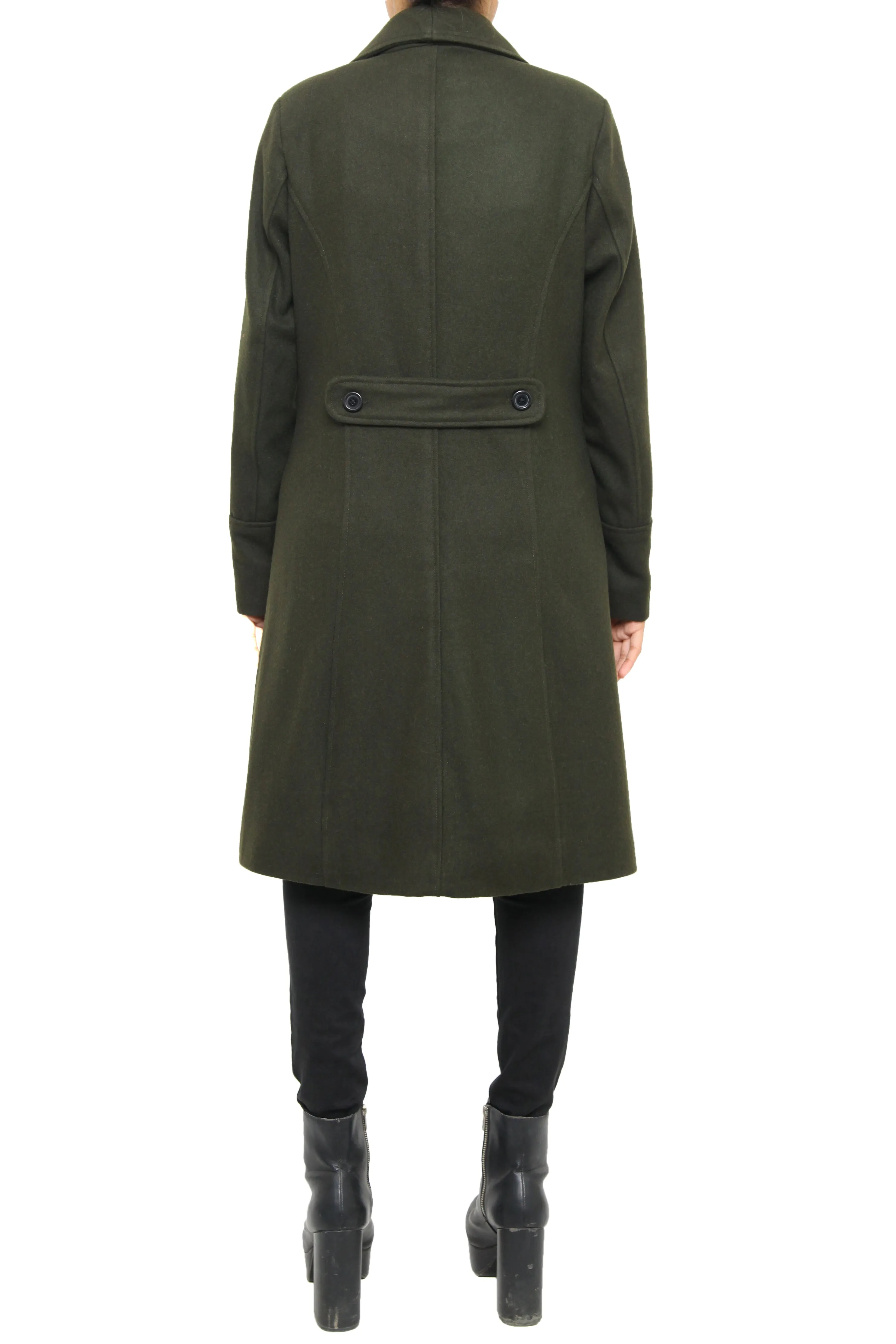 Olive-Green women’s Wool-Blend Coat