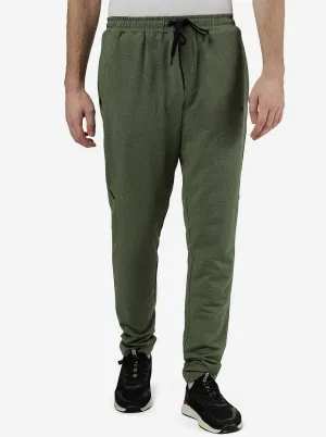 Olive Melange Solid Slim Fit Track Pant | JadeBlue