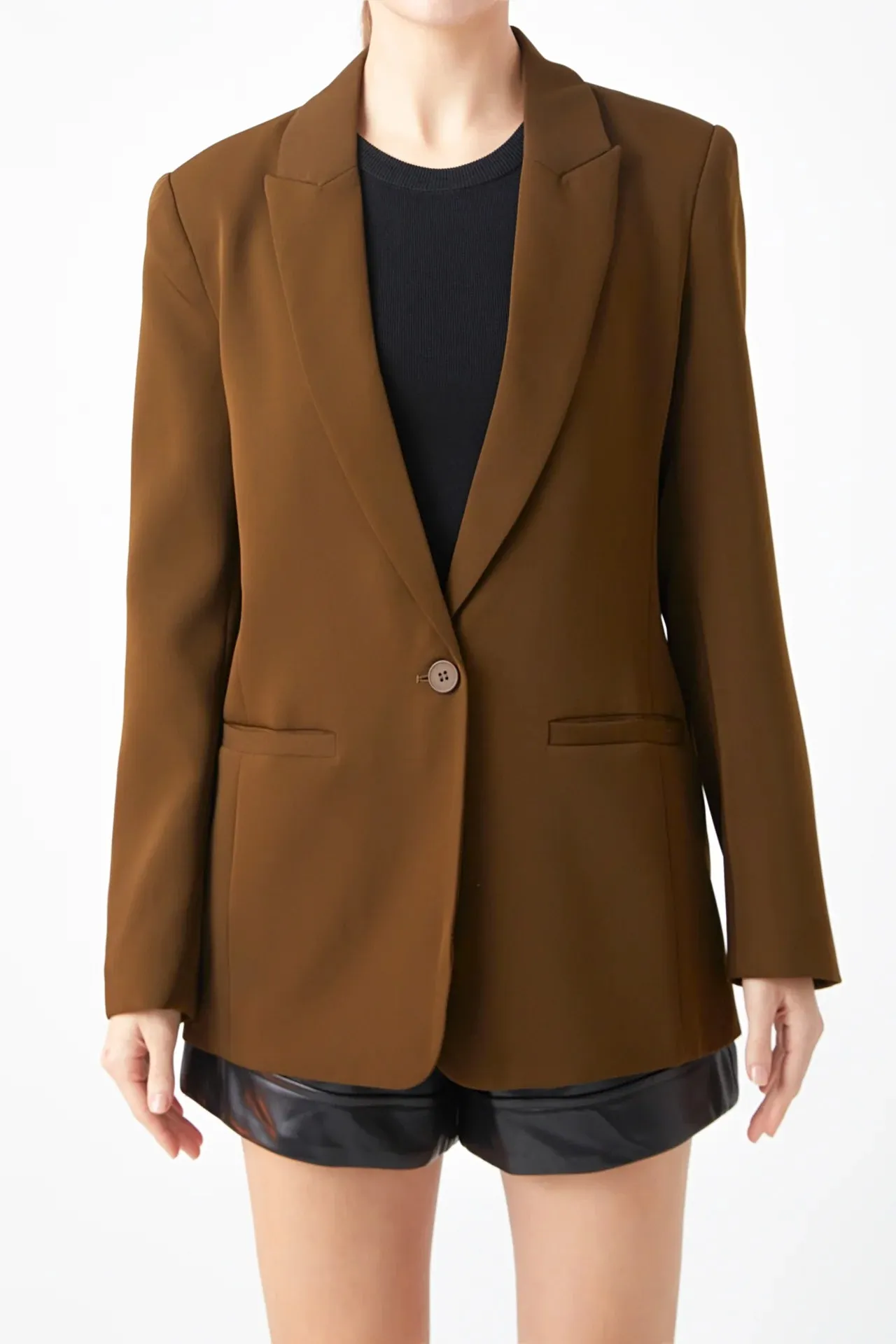 Olive Single Breasted Blazer - FINAL SALE