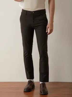 Olive Solid Slim Fit Trouser