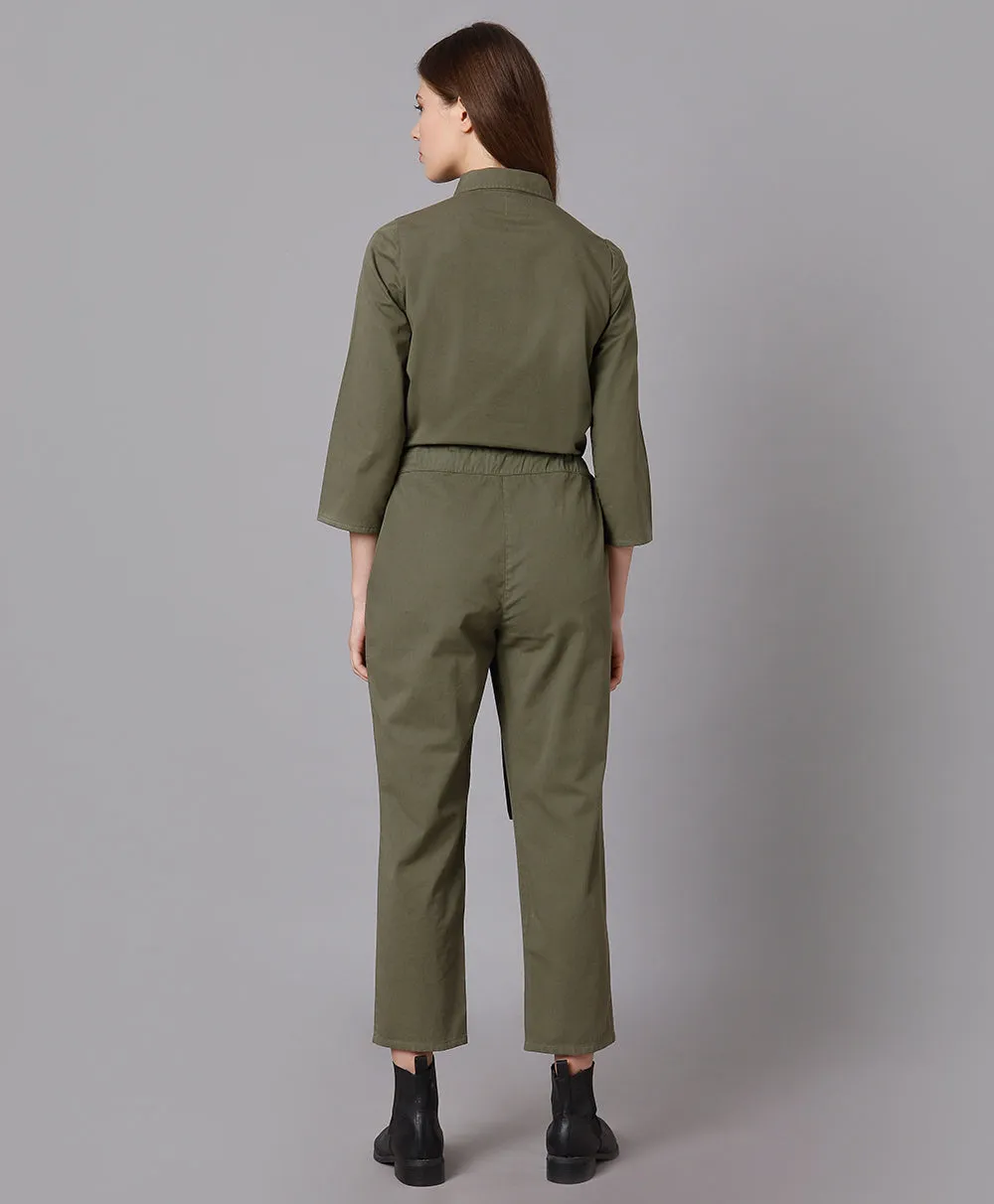 Olive Straight Leg Jumpsuit