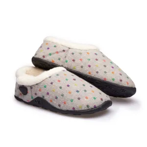 Olivia - Grey Multi Spot Women's Slippers