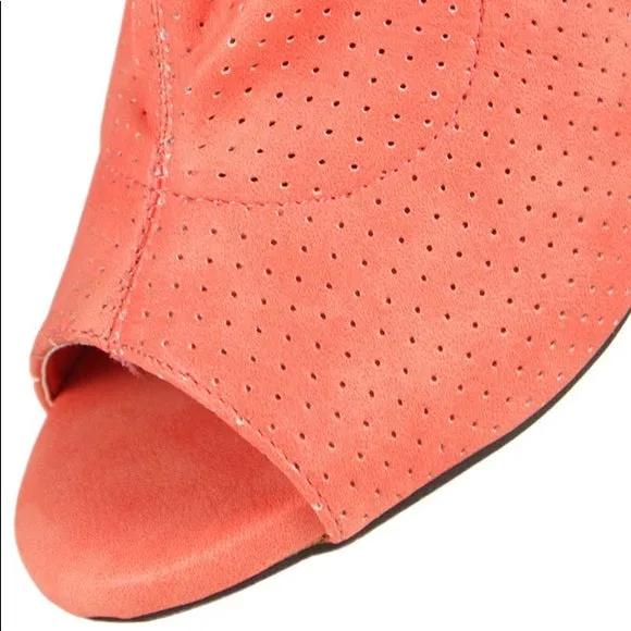 Olivia Mid Calf Bootie- Coral