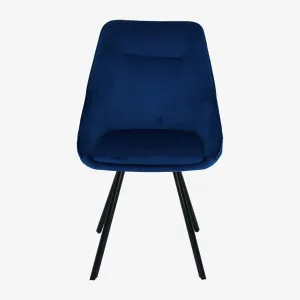 Ollie Swivel Dining Chairs Navy