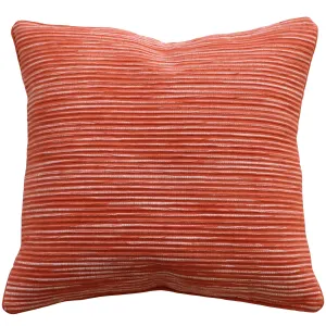 Ollo Rakaia Parallel Textured Cotton Cushion - Burnt Orange