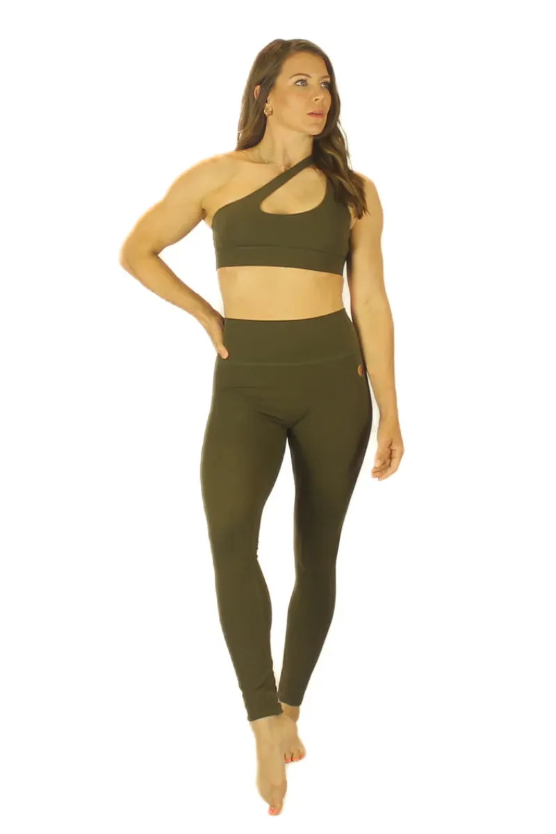 Olra Activewear Essential Leggings - Army Green