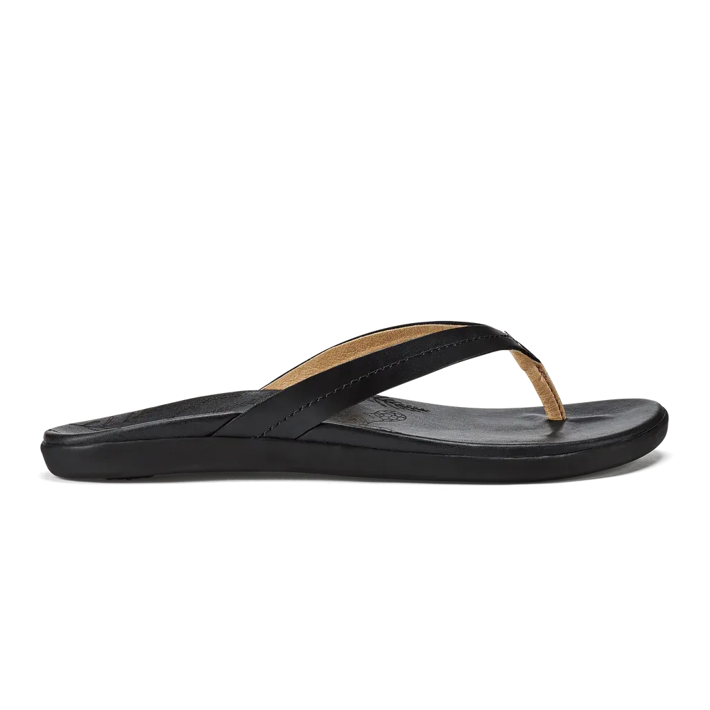 Olukai Honu Sandal - Black / Black