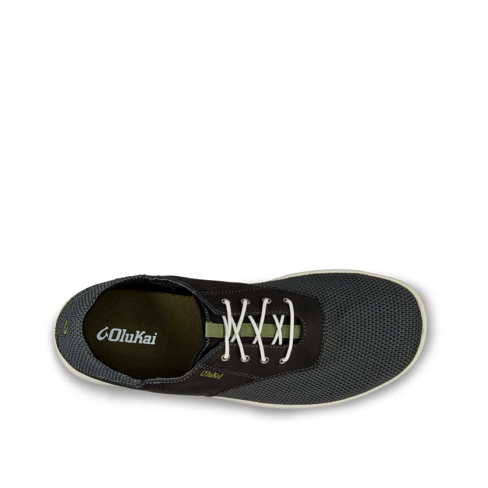 OluKai Men's Nohea Moku Mesh Slip On (Black)