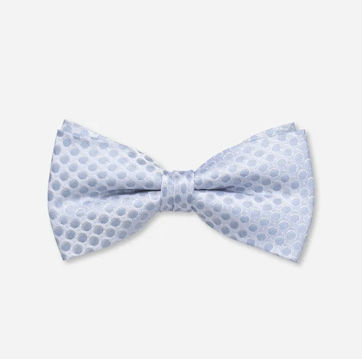 Olymp- Bow Tie/ Pocket Square Silk Pokadot Set, Smoke Blue