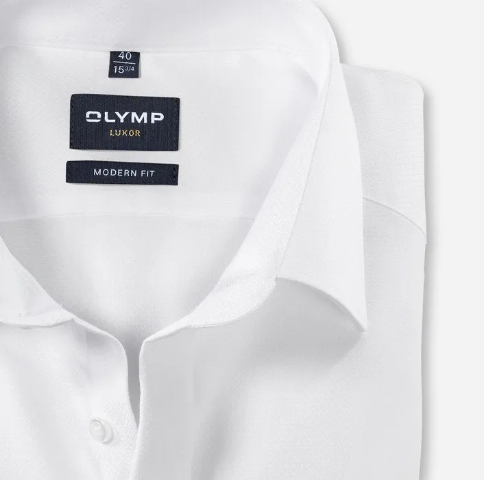 Olymp - White Shirt, Modern Fit, Twill Dress Shirt