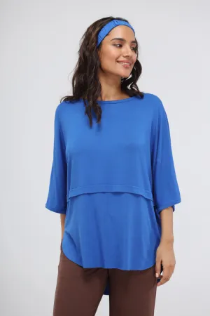 Olympian Blue Modal Oversized Lounge Top