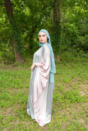 Ombré Satin Kaftan - Cotton Candy