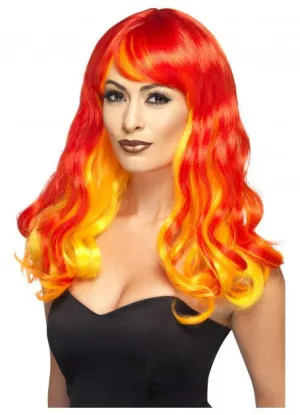 Ombre Flame Red Orange Yellow Wig