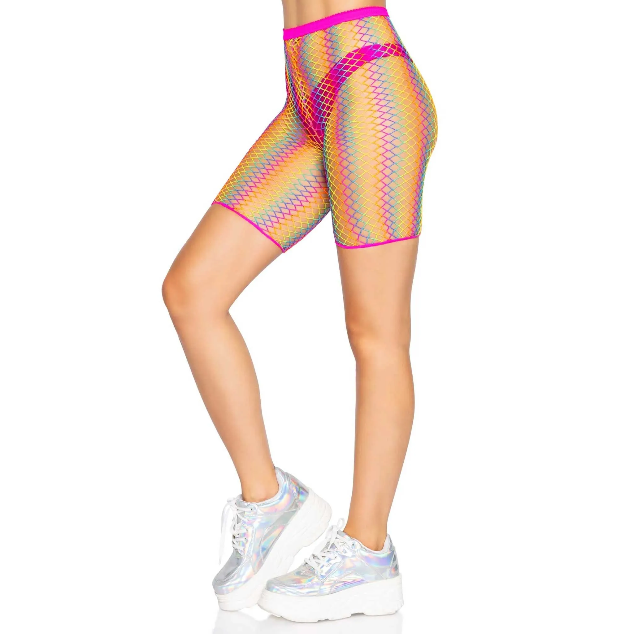 Ombre Rainbow Biker Shorts - One Size - Rainbow