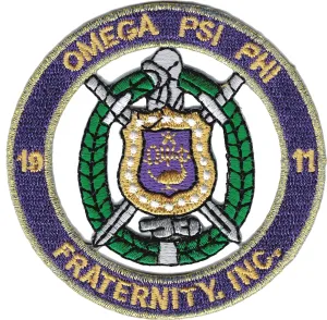 Omega Psi Phi Shield Embroidered Logo