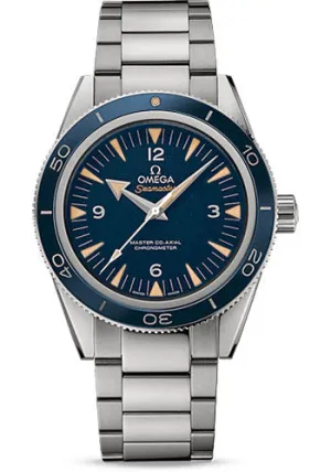 Omega Seamaster 300 Omega Master Co-Axial Watch - 41 mm Brushed And Polished Grade 5 Titanium Case - Unidirectional Bezel - Blue Dial - Brushed And Polished Titanium Bracelet - 233.90.41.21.03.001