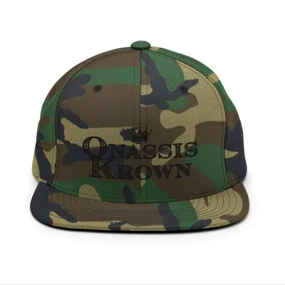 Onassis Krown Royal Font Embroidered Baseball Cap Snapback