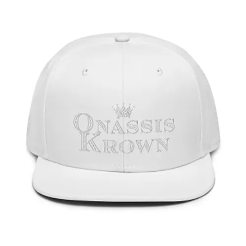 Onassis Krown Royal Font Embroidered Baseball Cap Snapback