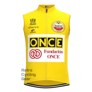 ONCE Yellow Retro Cycling Vest