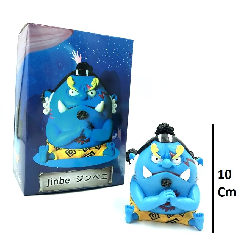 One Piece | Jinbe Holding Fist Sitting Anime Action Figure | Fish-Man Karate | 10 Cm |