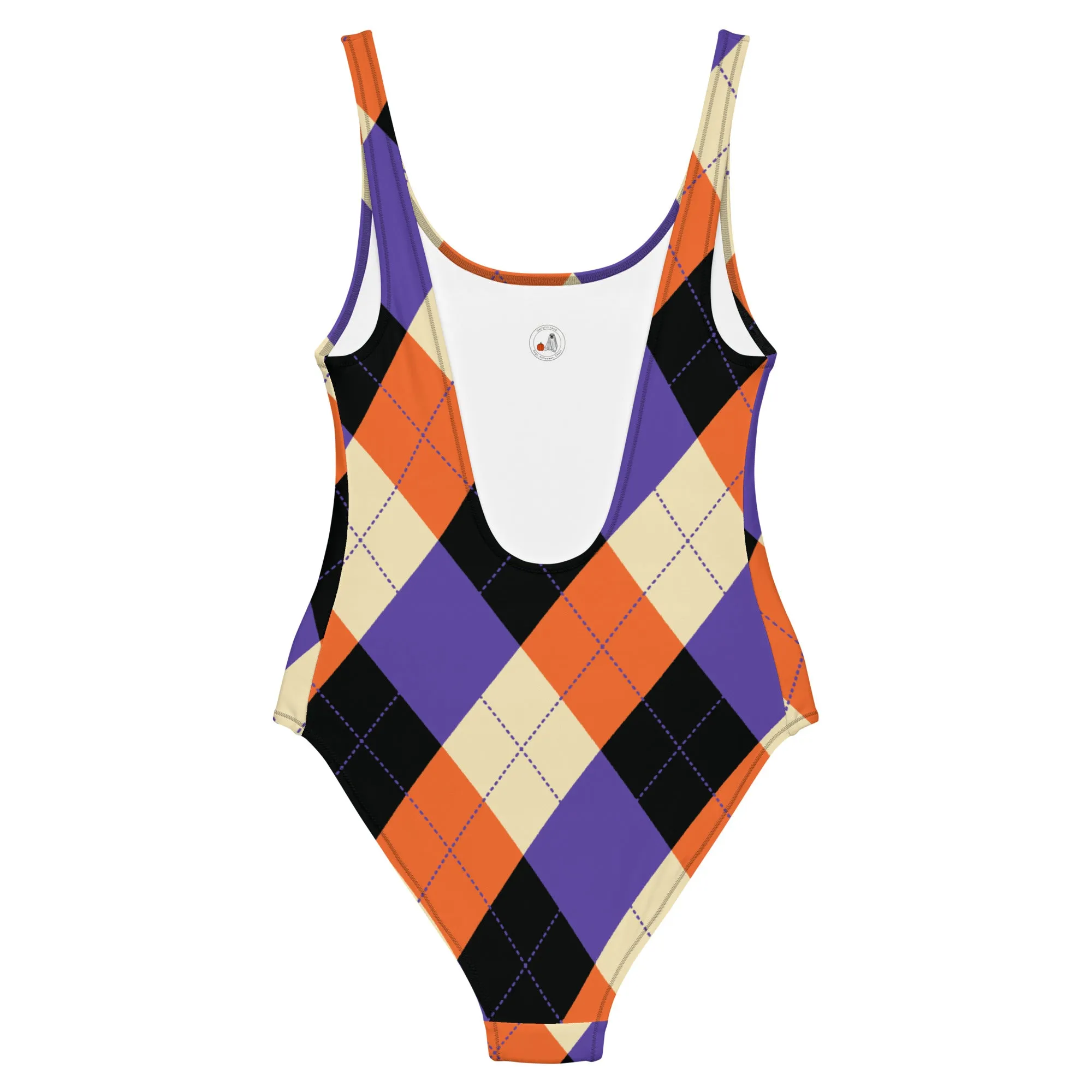 One-Piece Swimsuit Argyle