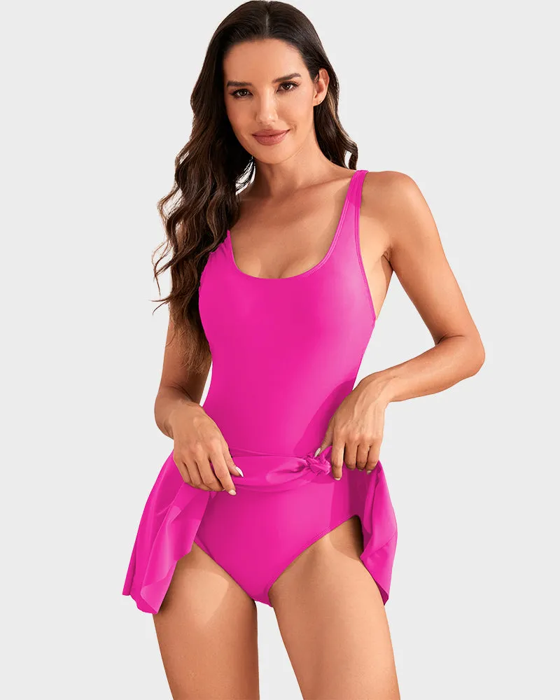 One Piece Tummy Control Tie Knot Swimsuits