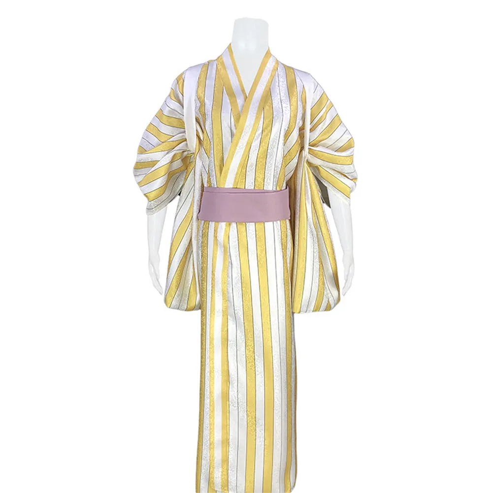 One Piece Wano Country Arc Sanji Yellow Kimono Party Carnival Halloween Cosplay Costume