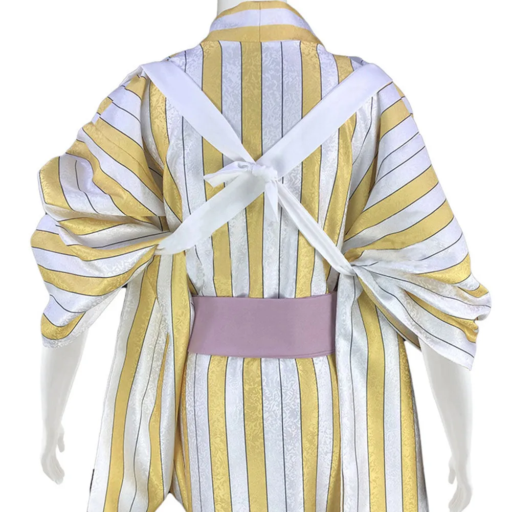 One Piece Wano Country Arc Sanji Yellow Kimono Party Carnival Halloween Cosplay Costume