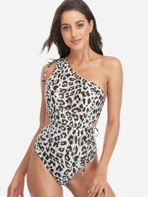 One-Shoulder Cutout Swimwear - Stylish Monokini - SF2261