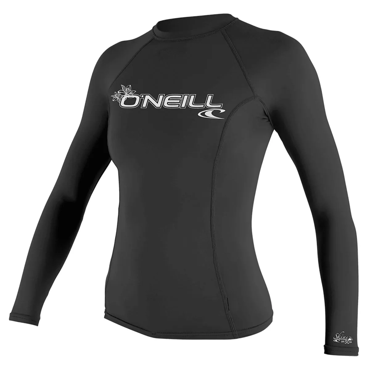 O'Neill Women's Basic Skins 50  Long Sleeved Rash Vest - Black