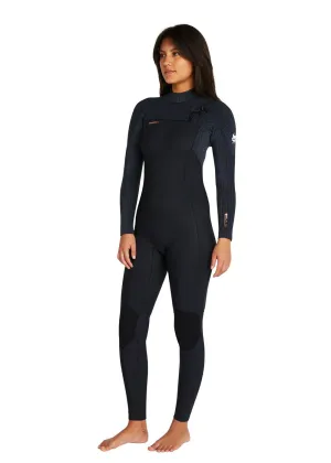 ONeill Womens Hyperfreak Fire 4/3mm Chest Zip Steamer Wetsuit