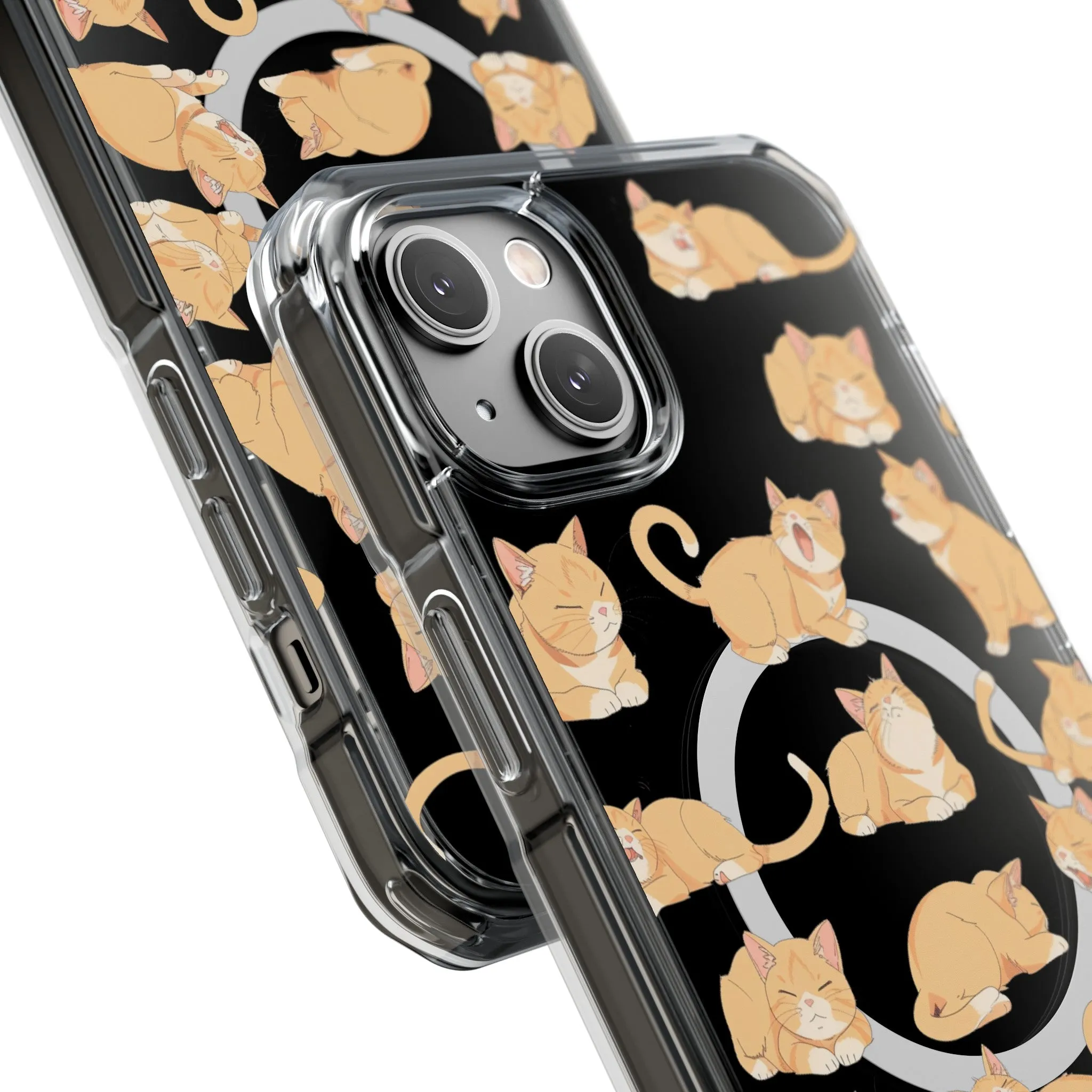 Oneticase Tabby Cats Pattern Magnetic Case for iPhone 14 and 15 series