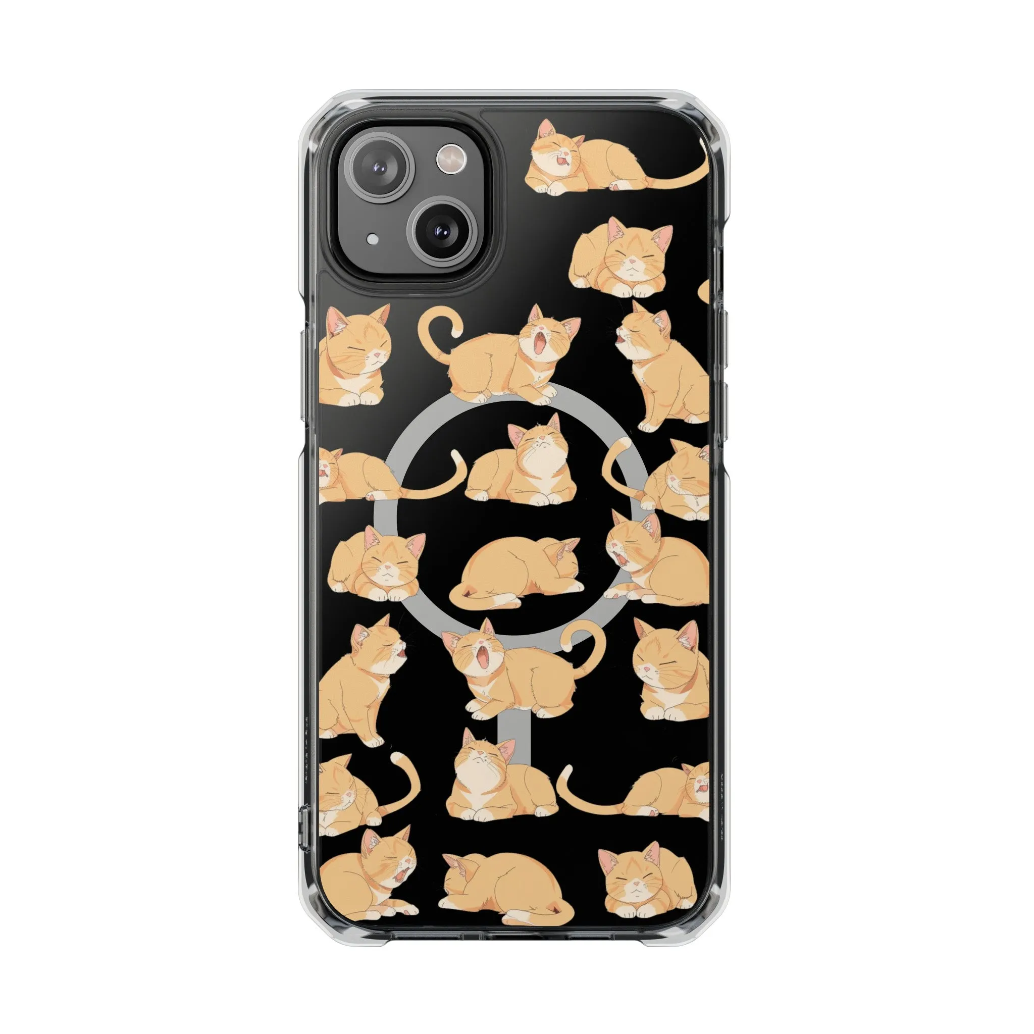 Oneticase Tabby Cats Pattern Magnetic Case for iPhone 14 and 15 series