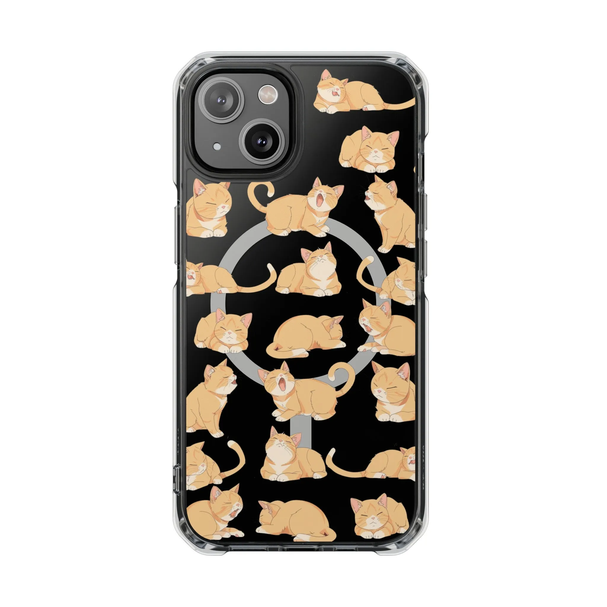 Oneticase Tabby Cats Pattern Magnetic Case for iPhone 14 and 15 series