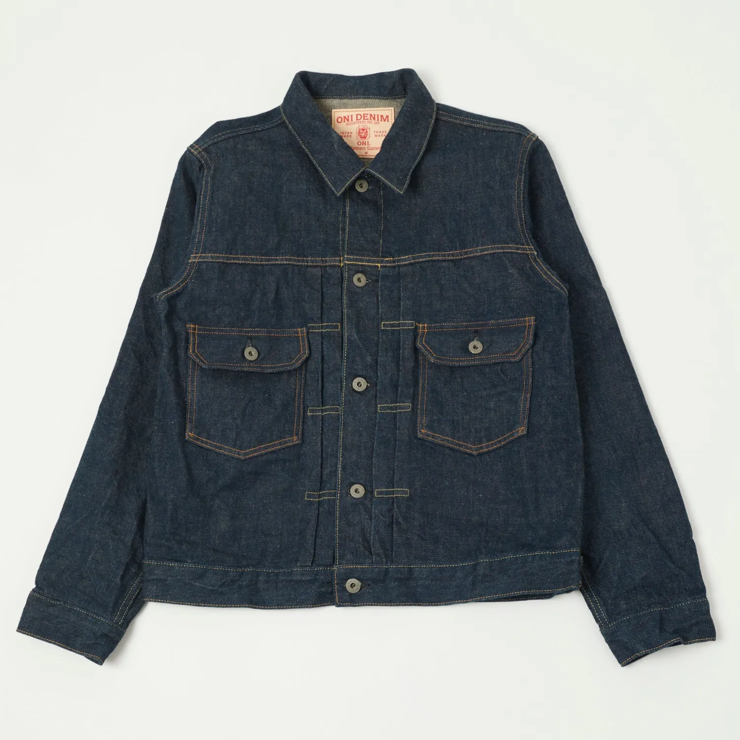 ONI 02517 Ishikawadai 15oz  Type-II Denim Jacket - One Wash