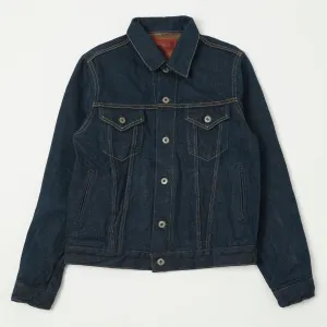 ONI 02527P-KAKBR 'Secret Denim Kikishibu Brown' Type III Pocket Denim Jacket - Rinsed