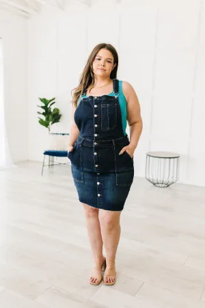 *Online Exclusive* Judy Blue Agnes Denim Overall Dress