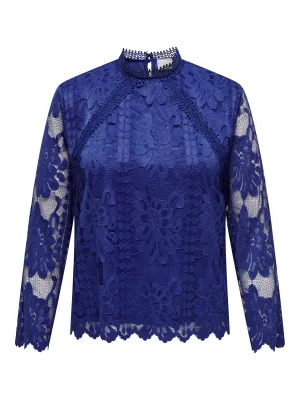 Only Carmakoma Lusia Blouse in Blue