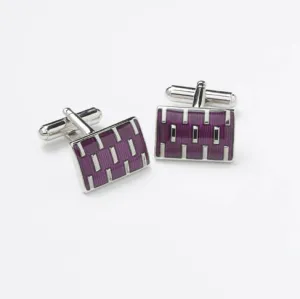 Onyx Art Purple Enamel Cufflinks