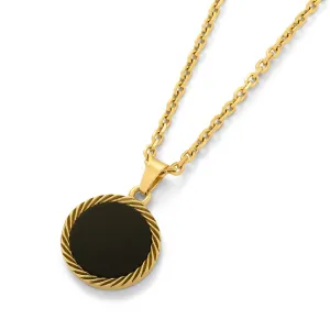 Onyx Medallion Pendant (Gold)