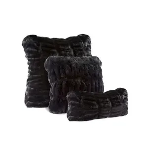 Onyx Mink Faux Fur Pillows by Fabulous Furs