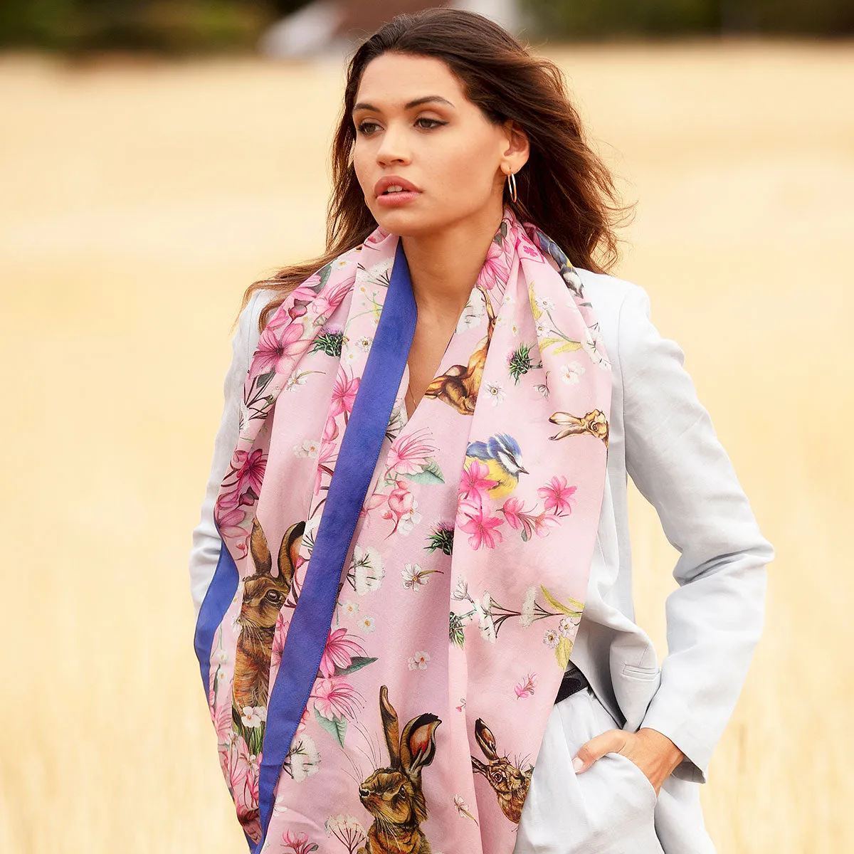 Oopsie Daisy Dawn Pink Wool Silk Wrap