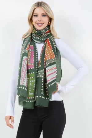 OP-4303 Geometric Design Scarf