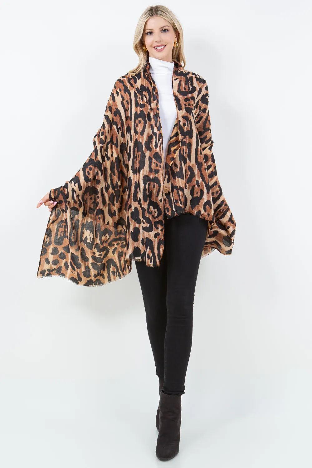 OP-4304 Leopard Scarf