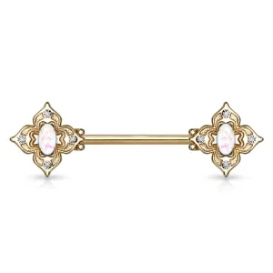 Opal Dusk Nipple Jewellery with Gold Plating