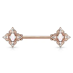 Opal Dusk Nipple Jewellery with Rose Gold Plating