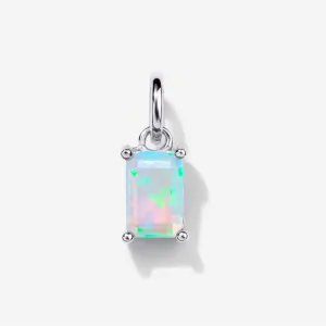 Opal Silver Charm