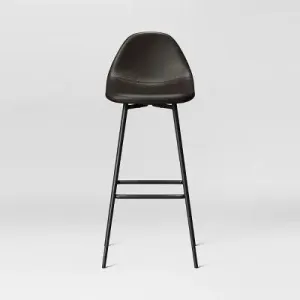 Open Box Copley Upholstered Barstool with Faux Leather Brown - Threshold