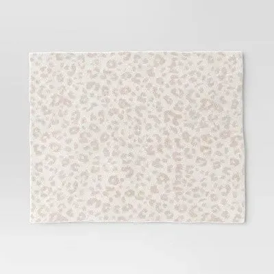 Open Box - Cozy Feathery Knit Cheetah Throw Blanket Beige - Threshold