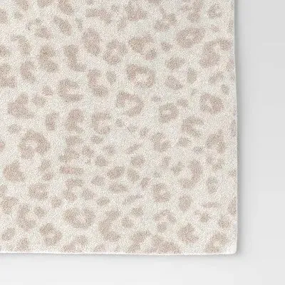 Open Box - Cozy Feathery Knit Cheetah Throw Blanket Beige - Threshold